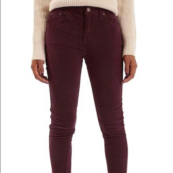 Topshop High Rise Corduroy Jamie Jeans 